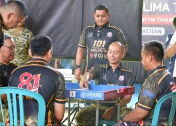 Sambut HUT Ke-81 TNI, Kodim 0801/Pacitan Gelar Open Tournament Domino ORADO 101 Piala Panglima TNI