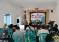 Jajaran Forkopimca, Pemerintah Desa, BPD, Babinsa, Bhabinkamtibmas, serta tokoh masyarakat saat mengikuti kegiatan Musyawarah Desa (Musdes) di Balai Desa Gembong, Kecamatan Arjosari, Kabupaten Pacitan, Senin (28/09/2026). (Foto: Istimewa)