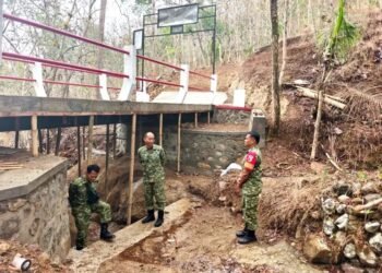 Dandim Pacitan Tinjau Jembatan Perintis Garuda di Sambong, Pastikan Rampung 100 Persen dan Siap Dilalui Warga